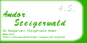 andor steigerwald business card